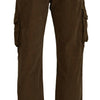 Ermanno Scervino Pantalon cargo chic en velours côtelé marron