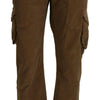 Ermanno Scervino Pantalon cargo chic en velours côtelé marron