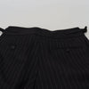 Dolce &amp; Gabbana – Schwarze Chinohose aus Wolle mit Streifen