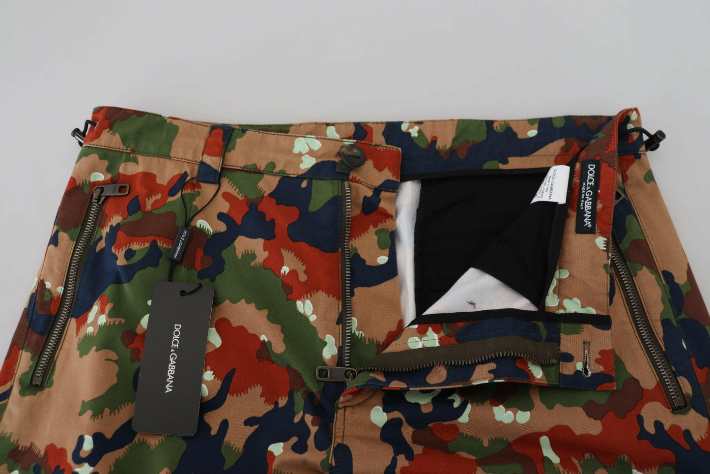 Dolce &amp; Gabbana Mehrfarbige Camouflage-Cargo-Shorts aus Baumwolle