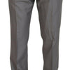 Dolce & Gabbana Silver Wool Silk 3 Piece Slim Fit Suit