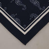 Dolce & Gabbana Blue Seahorse DG Printed Square Handkerchief Scarf