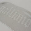 John Galliano Gray Logo Knitted Neck Wrap Shawl Foulard Scarf