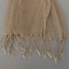 Costume National Beige Cotton Shawl Foulard Fringe Scarf