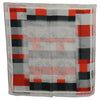 Costume National Gray Red Shawl Foulard Wrap Scarf