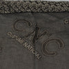 Costume National Gray Logo Knit Neck Wrap Shawl Scarf