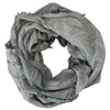 Costume National Gray Print Shawl Foulard Fringes Scarf