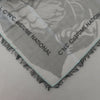 Costume National Gray Print Shawl Foulard Fringes Scarf