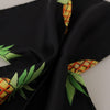 Dolce & Gabbana Black Pineapple Printed Square Handkerchief  Scarf