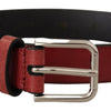 Ceinture élégante en cuir italien marron Dolce &amp; Gabbana