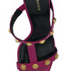 Versace Purple Calf Leather High Heel Sandals