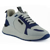 Versace Blue and White Calf Leather Sneakers
