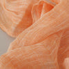 Malo Peach Linen Knitted Shawl Wrap Fringes Scarf