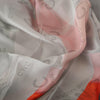 Costume National Gray Red Silk Shawl Foulard Wrap Scarf