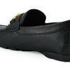 Versace Black Calf Leather Loafers Shoes