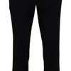 BENCIVENGA Black Cotton Straight Fit Men Formal Pants