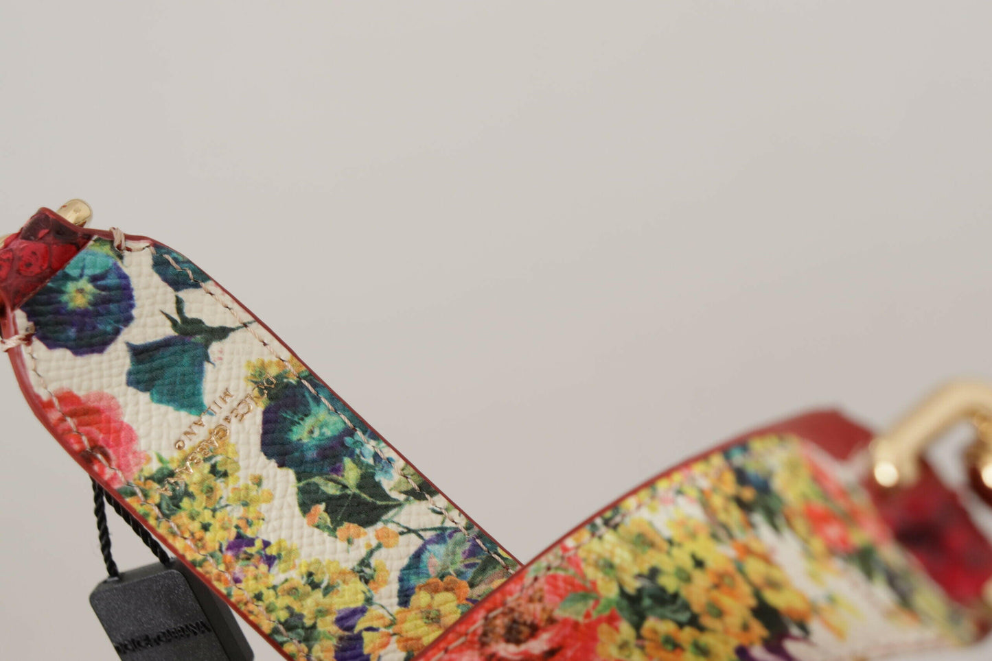 Dolce &amp; Gabbana – Wendbarer Schultergurt aus rotem exotischem Leder mit Kristallen