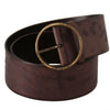 Ceinture élégante en cuir marron foncé Dolce &amp; Gabbana avec boucle à logo
