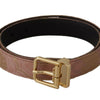 Ceinture en cuir rose chic Dolce &amp; Gabbana avec boucle logo