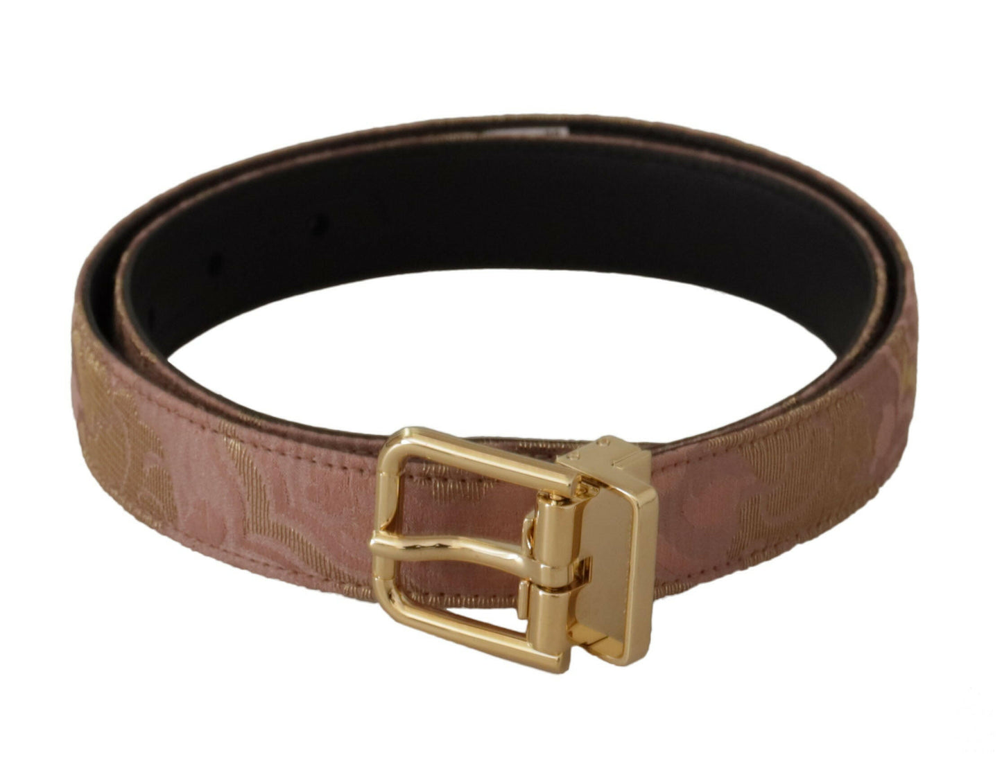Ceinture en cuir rose chic Dolce &amp; Gabbana avec boucle logo