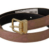 Ceinture en cuir rose chic Dolce &amp; Gabbana avec boucle logo