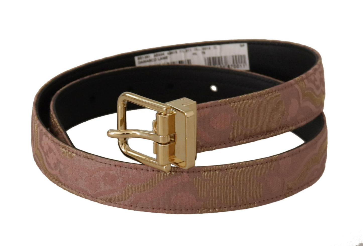 Ceinture en cuir rose chic Dolce &amp; Gabbana avec boucle logo