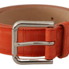 Ceinture élégante en cuir suédé Dolce &amp; Gabbana en orange vif