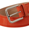 Ceinture élégante en cuir suédé Dolce &amp; Gabbana en orange vif