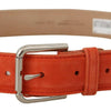 Ceinture élégante en cuir suédé Dolce &amp; Gabbana en orange vif