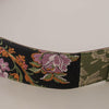 Ceinture élégante en toile et cuir multicolore Dolce &amp; Gabbana