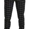 BENCIVENGA Gray Checkered Slim Fit Men Pants