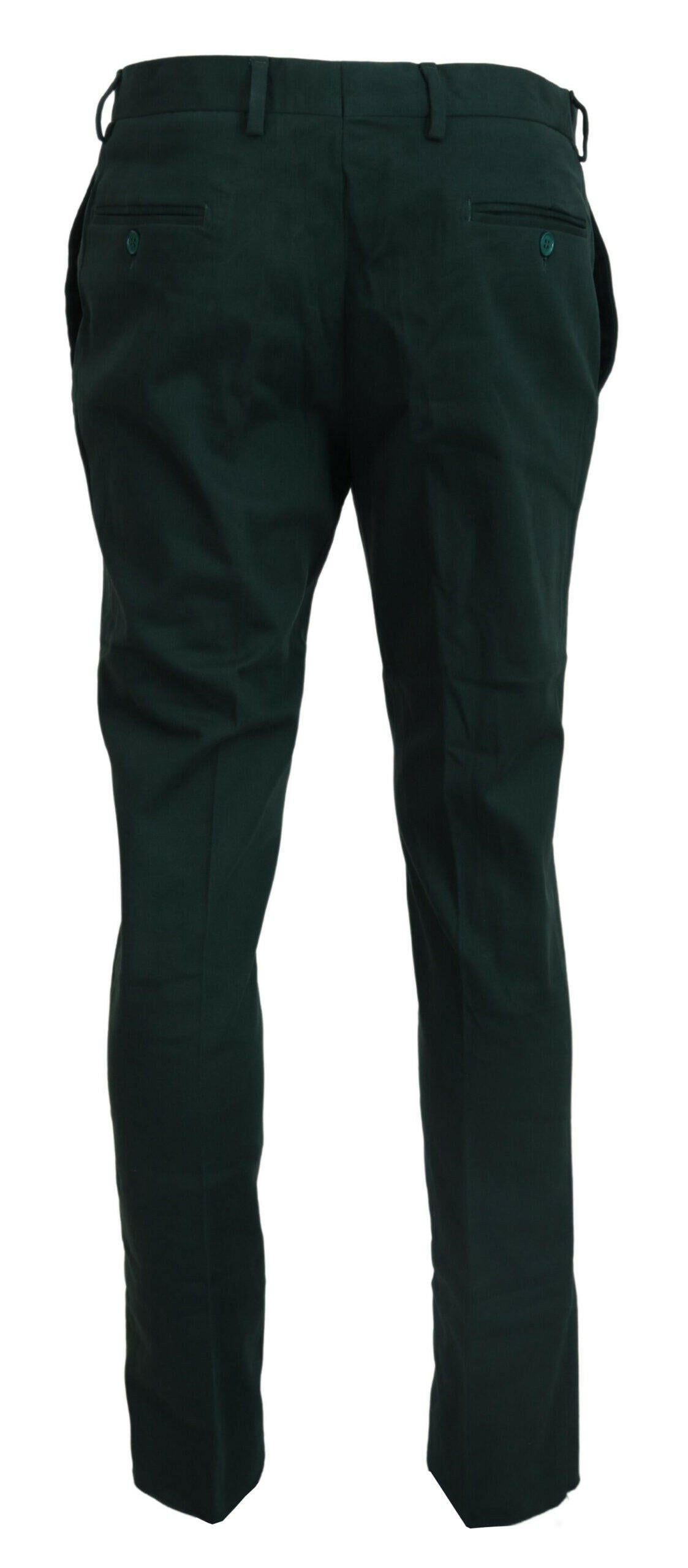BENCIVENGA Dunkelgrüne Skinny-Hose aus Baumwolle für Herren