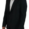 Blazer élégant bleu foncé à boutonnage simple Dolce &amp; Gabbana