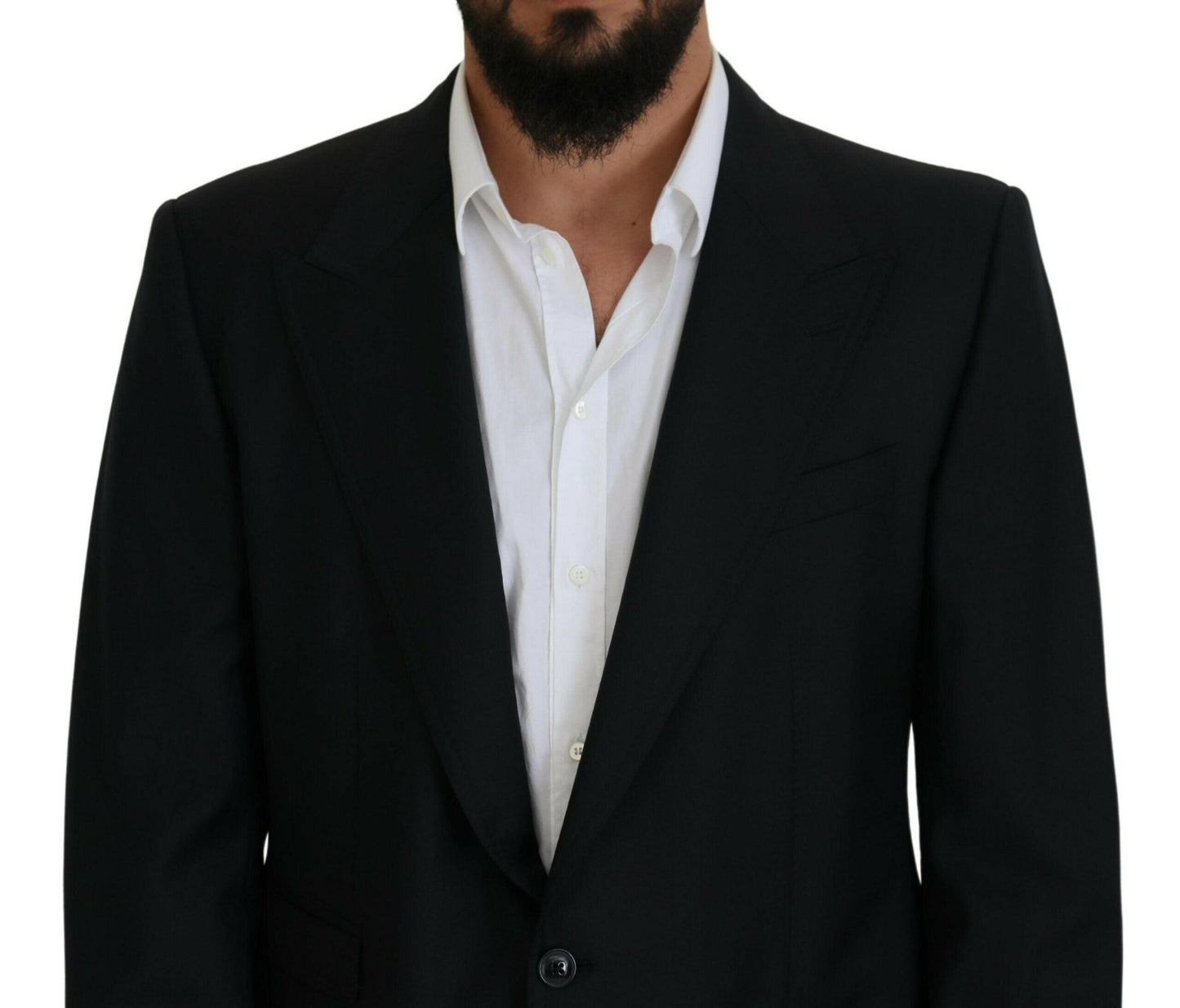 Blazer élégant bleu foncé à boutonnage simple Dolce &amp; Gabbana