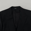 Blazer élégant bleu foncé à boutonnage simple Dolce &amp; Gabbana