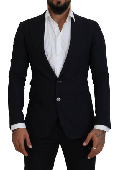 Dolce & Gabbana Blue Wool Formal Taormina Blazer