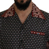 Dolce & Gabbana Multicolor Patterned Silk Casual Shirt