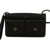 Dolce & Gabbana Black Leather Wristlet Mini Bag Card Bill Wallet