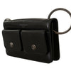 Dolce & Gabbana Black Leather Wristlet Mini Bag Card Bill Wallet