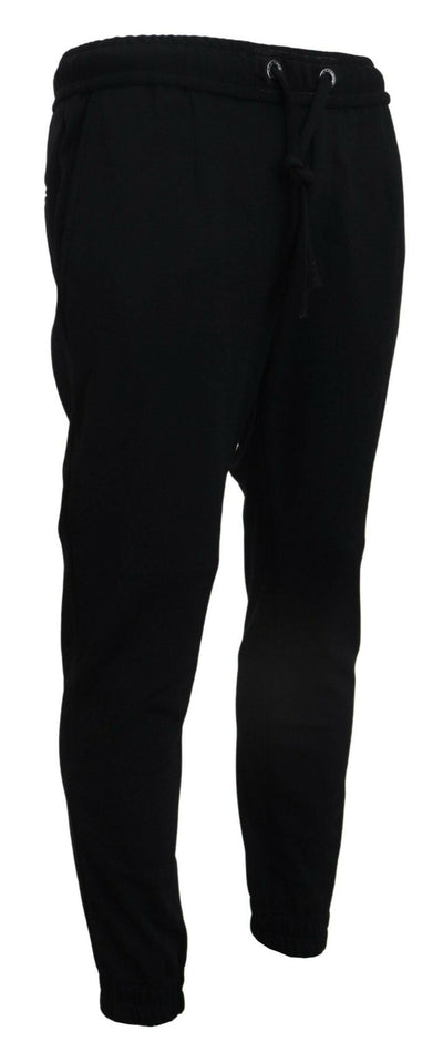 Dolce &amp; Gabbana Schwarze Herren Sport-Jogginghose aus Wolle