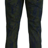 Dolce &amp; Gabbana Blaugrüne Skinny-Jeans aus Baumwolldenim