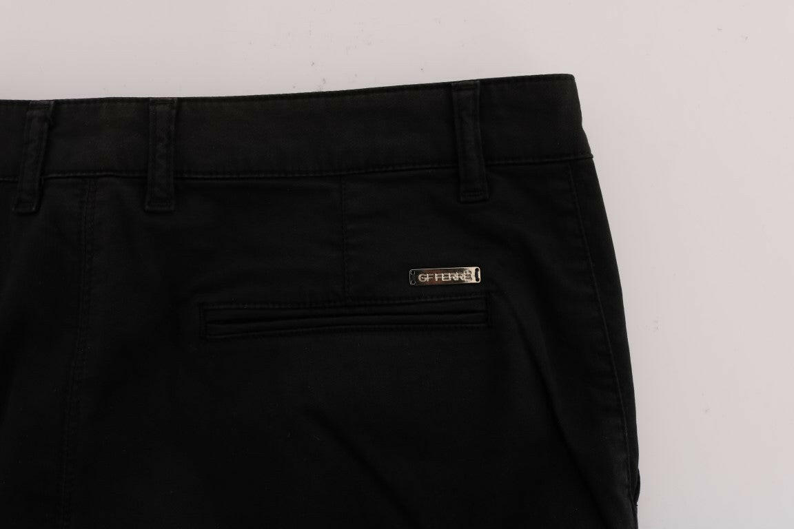 GF Ferre – Schwarze Chinohose aus Baumwollstretch