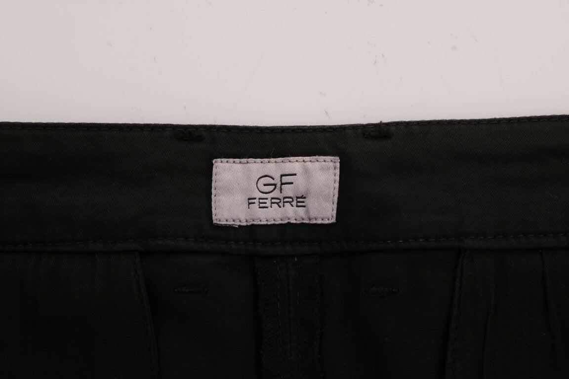 GF Ferre – Schwarze Chinohose aus Baumwollstretch