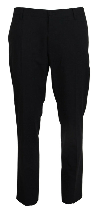 Dolce &amp; Gabbana – Graue, formelle Slim-Fit-Hose aus Stretchwolle
