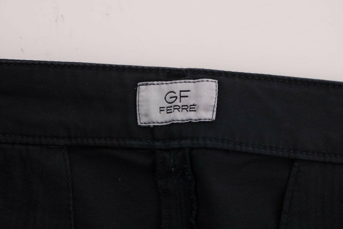 GF Ferre – Blaue Chinohose aus Baumwollstretch