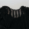 Dolce &amp; Gabbana – Schwarzes A-Linien-Minikleid aus Nylon mit Spitzenbesatz