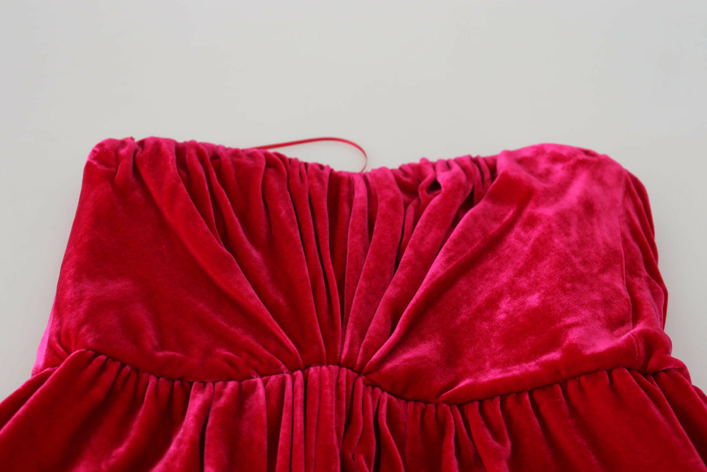 Dolce &amp; Gabbana – Trägerloses A-Linien-Kleid aus Viskose-Stretch in Rosa