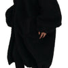 Dolce & Gabbana Black Cashmere Blend Faux Fur Coat Jacket