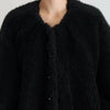 Dolce & Gabbana Black Cashmere Blend Faux Fur Coat Jacket
