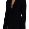 Dolce & Gabbana Black Button Cardigan Blazer Viscose Jacket